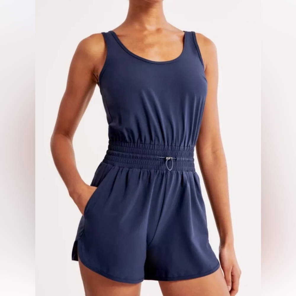 Abercrombie & Fitch Navy Sleeveless Romper